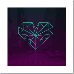 Lazer Heart v2 Posters and Art